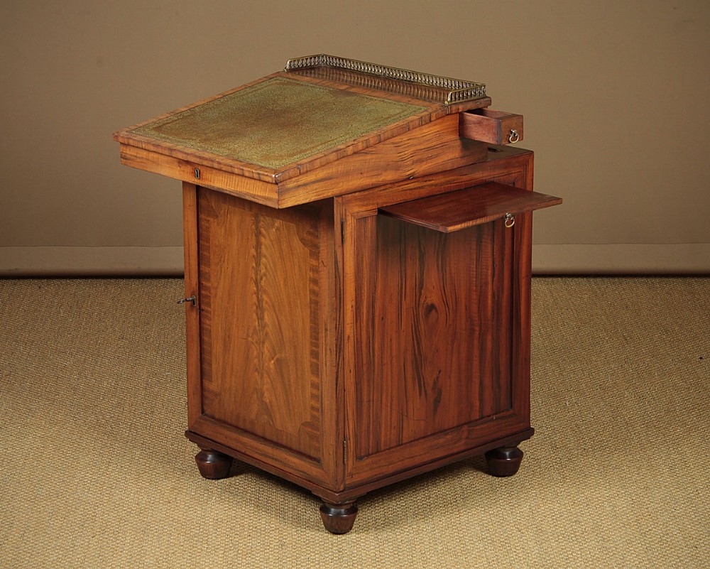 Tulipwood Davenport Writing Desk c.1860.