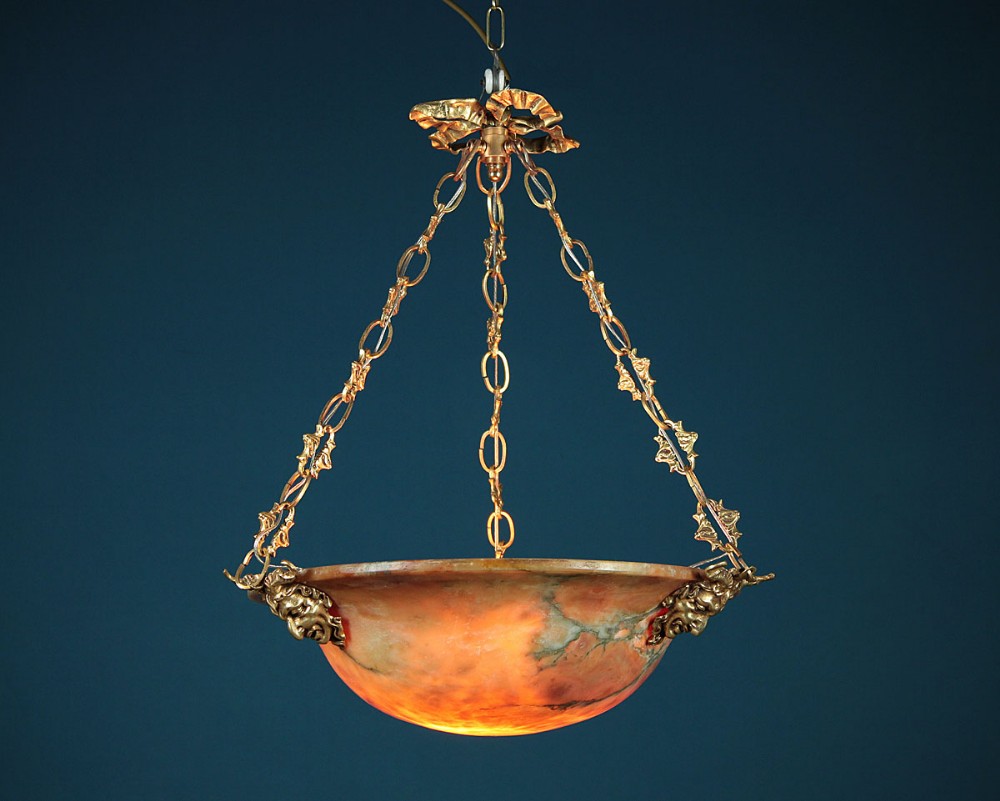 Alabaster Hanging Light c.1910.