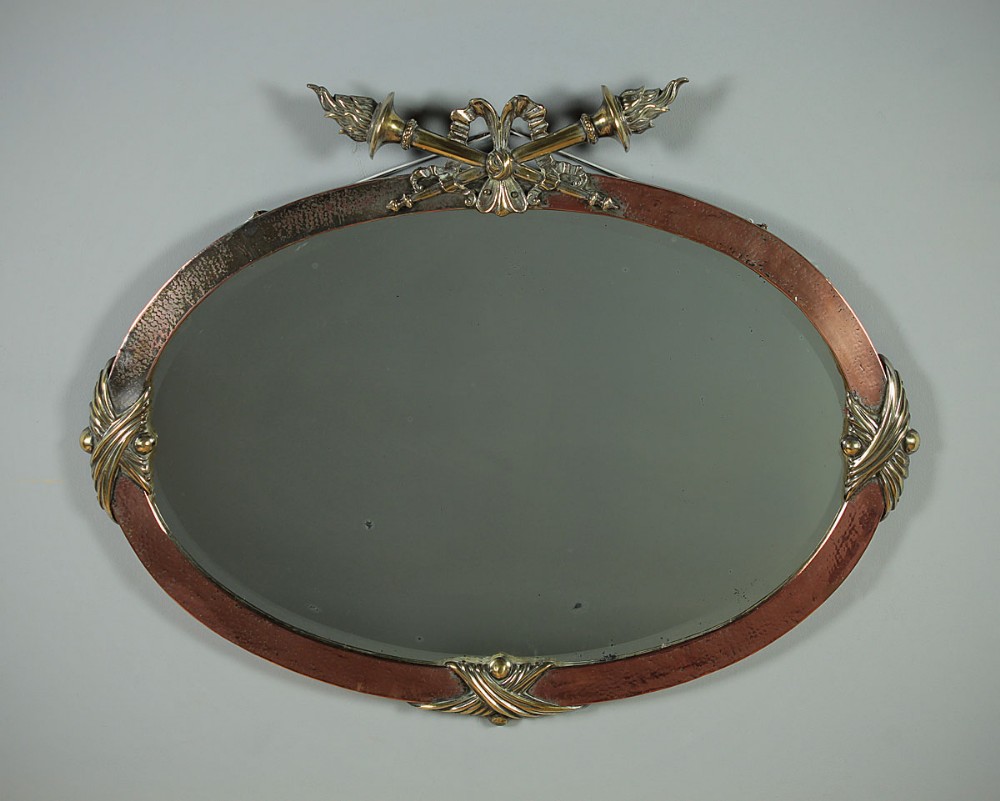 Copper & Brass Wall Mirror c.1900.
