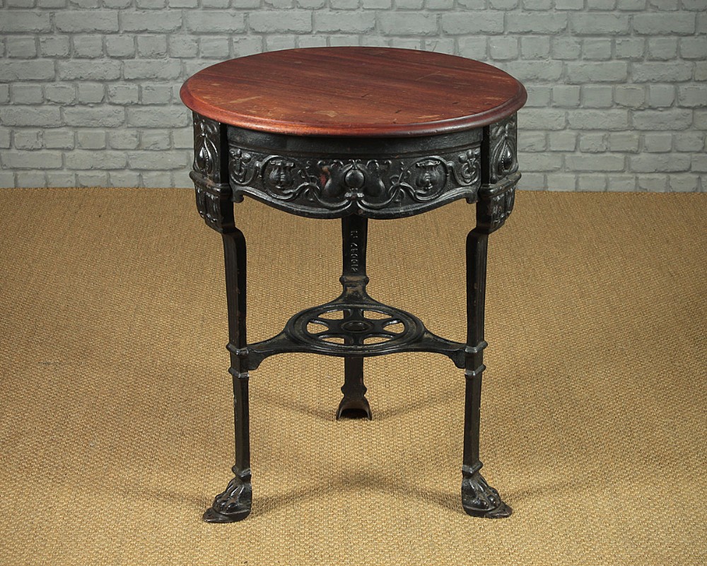 Arts & Crafts Cast Iron Tavern Table c.1890.