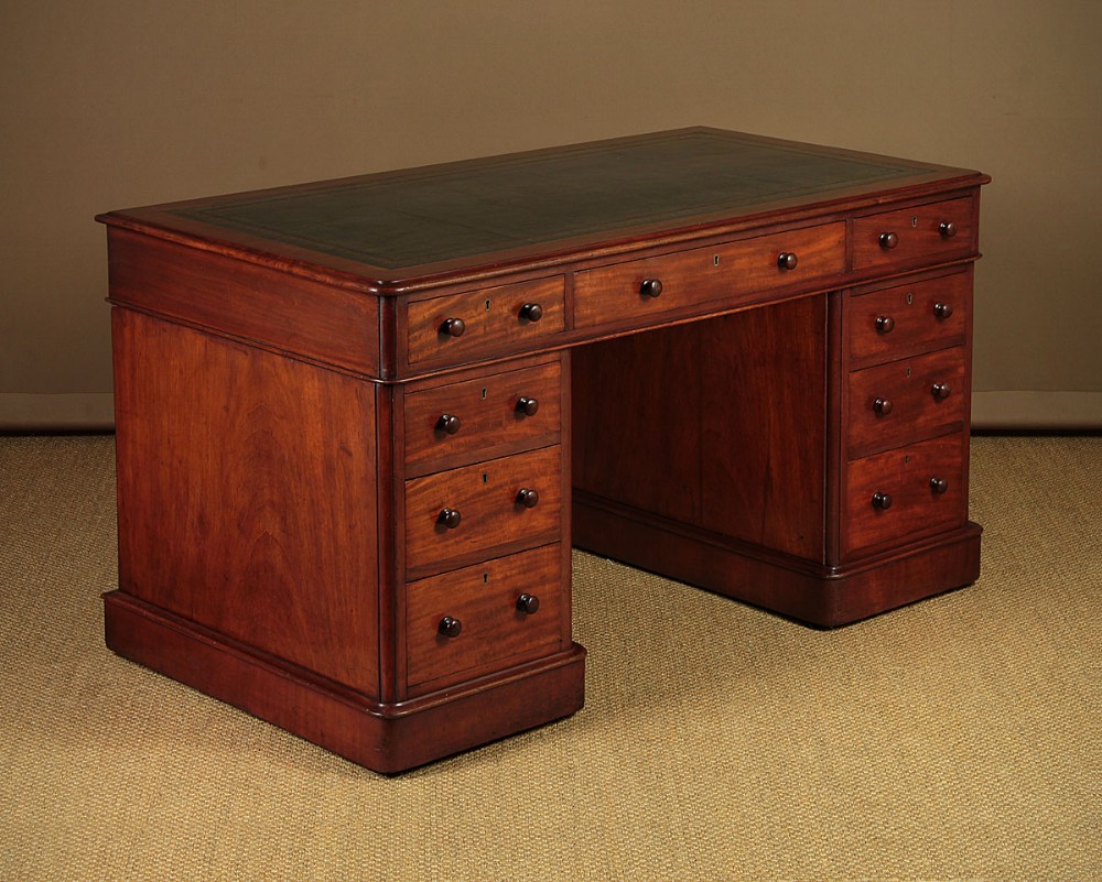 Mahogany Pedestal Desk c.1870.