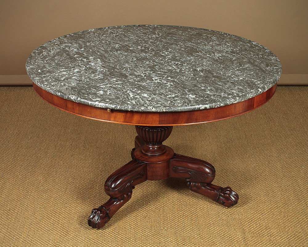 Mid 19th.c. French Marble Top Centre Table Or Gueridon c.1840. 