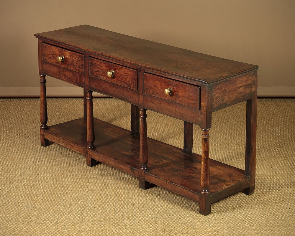 Unusually Small Oak Dresser Base c.1810.