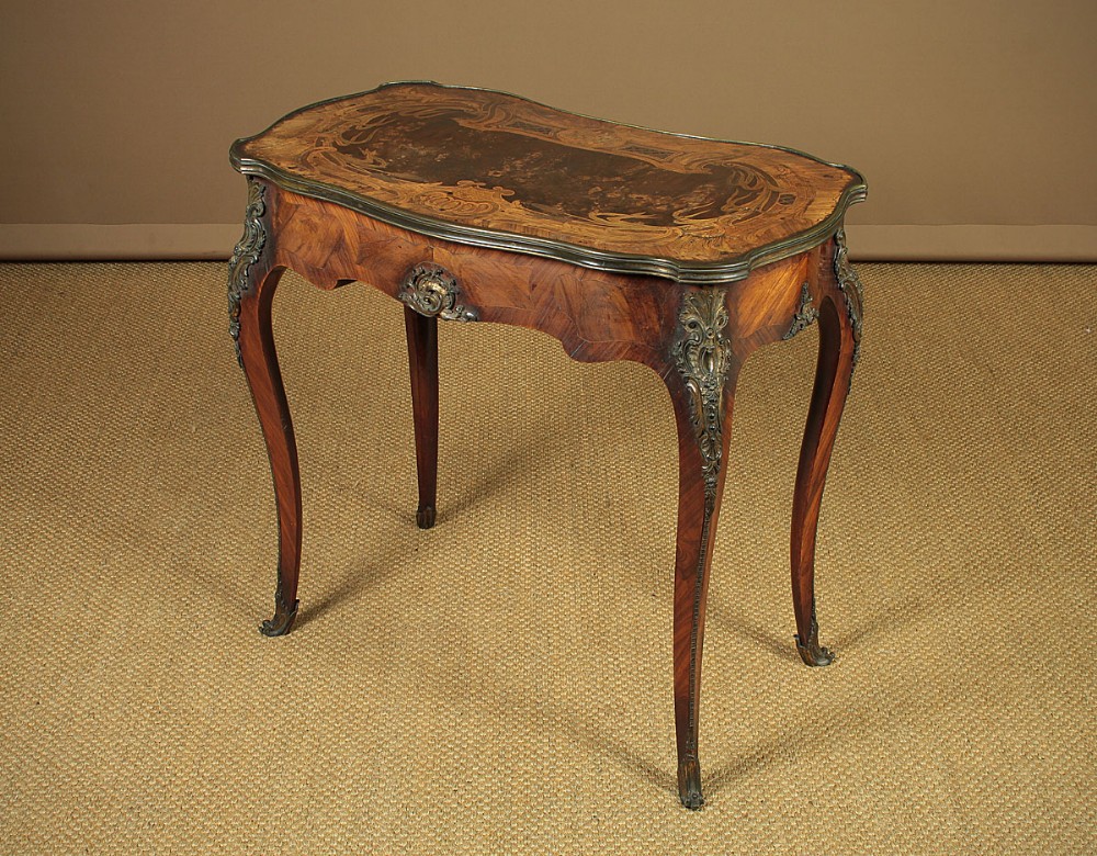 Louis XV Style French Marquetry Side Table c.1870.