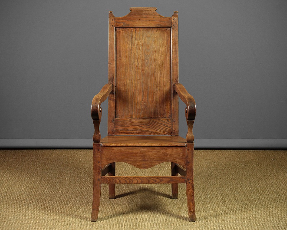 18th.c. Elm Country Armchair c.1790.