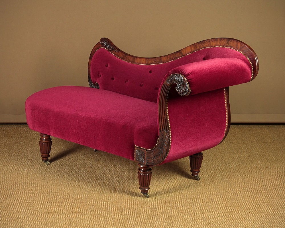 Short Regency Mahogany Chaise c.1830.