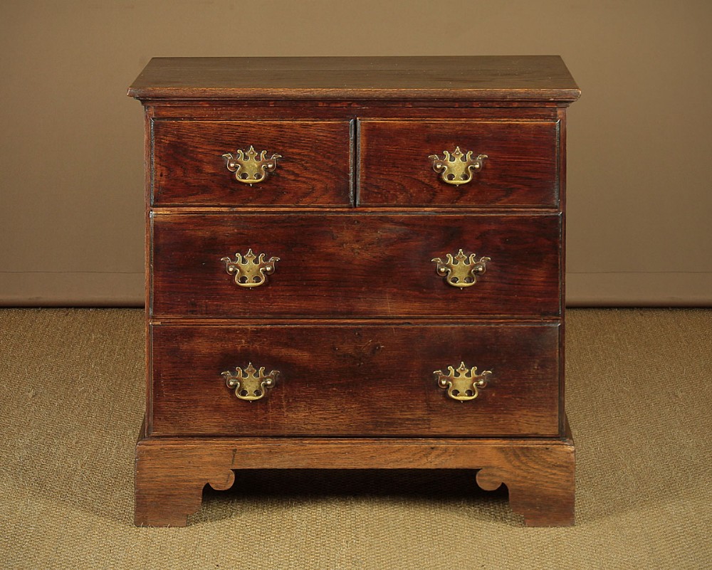 Late 18th.c. Style Oak Chest Of Drawers c.1920.