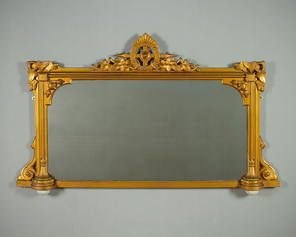 19th.c. Gilt Overmantle Mirror c.1880.
