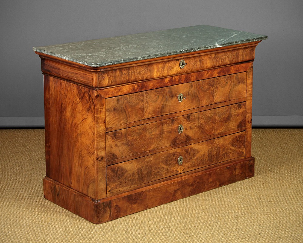 French Louis Philippe Marble Top Chest Of Drawers c.1840.