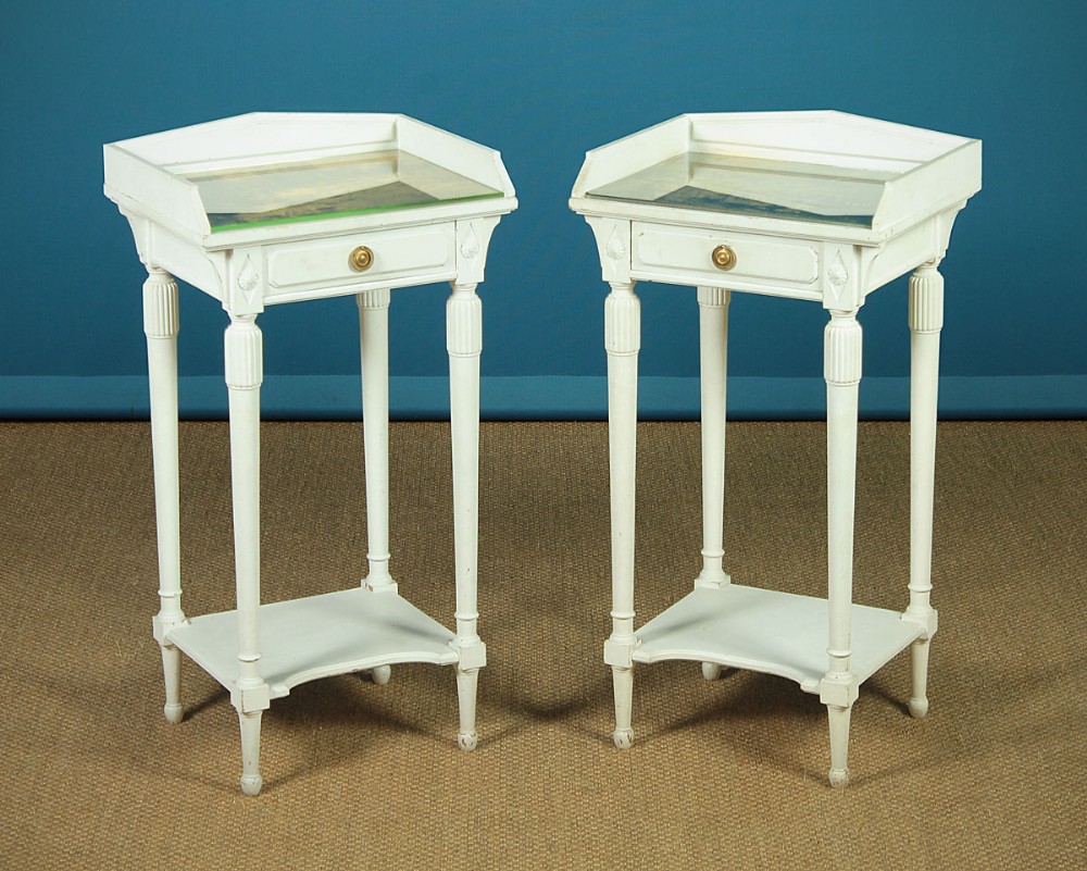 Pair of Painted Bedside Tables c.1900.