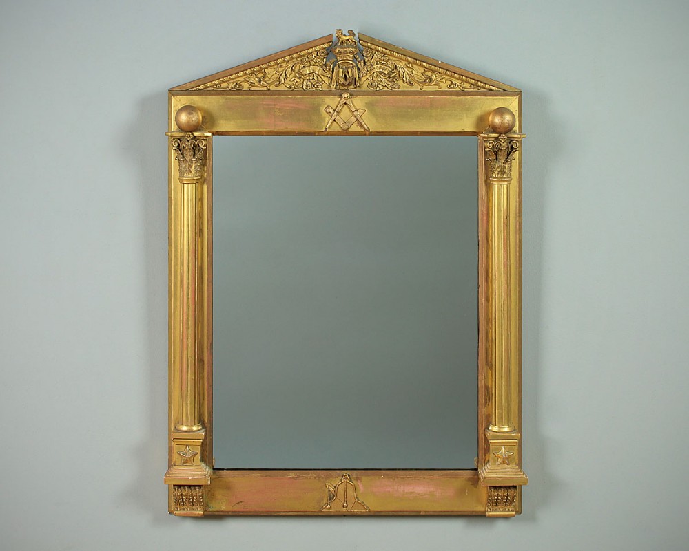 19th.c. Masonic Gilt Framed Mirror c.1870.