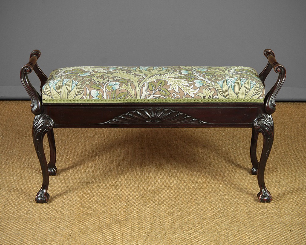 Quality Mahogany Duet Piano Stool c.1910.