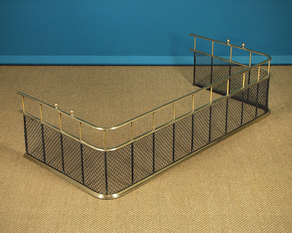 Large Brass Fender & Spark Guard c.1880.