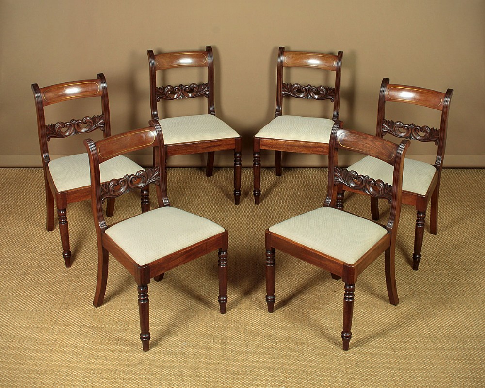 Set Six William IV Mahogany Dining Chairs c.1830. 