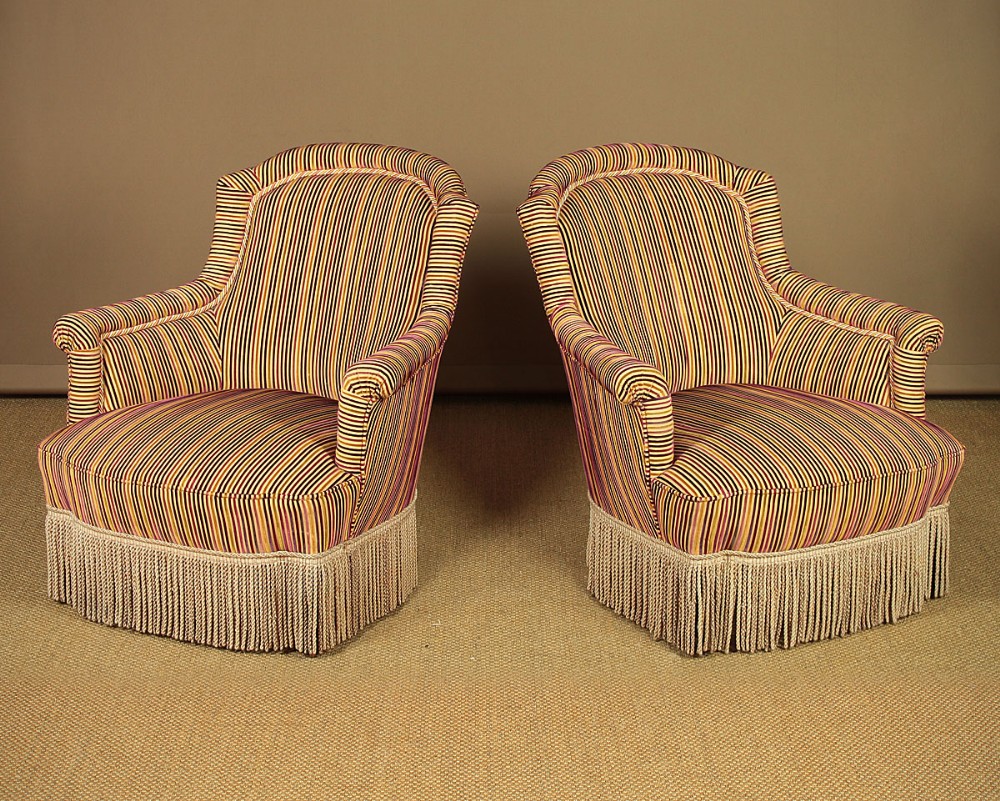 Pair of Cocktail Armchairs c.1890.