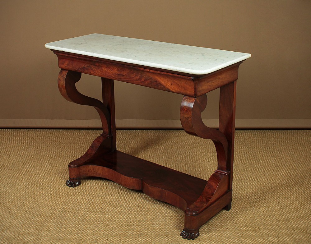 Marble Top Mahogany Console Table c.1840.