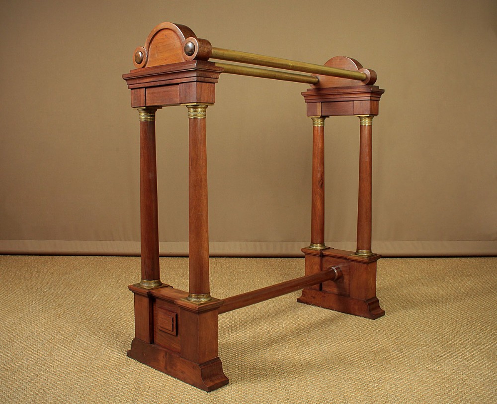Empire Style Walnut Towel Rail c.1890. 