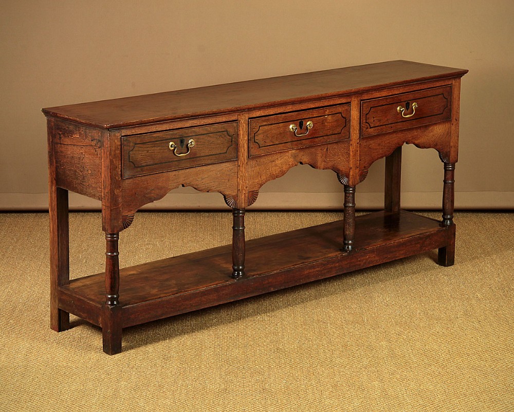 Early 19th.c. South Wales Open Potboard Dresser Base c.1820. 