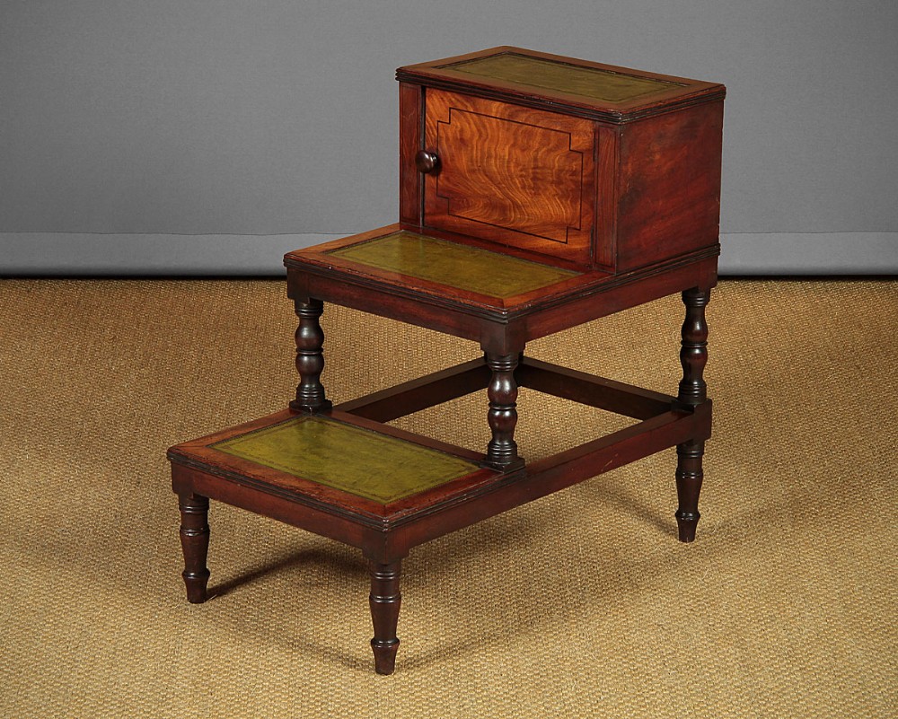 Regency Period Mahogany Library Steps c.1820.