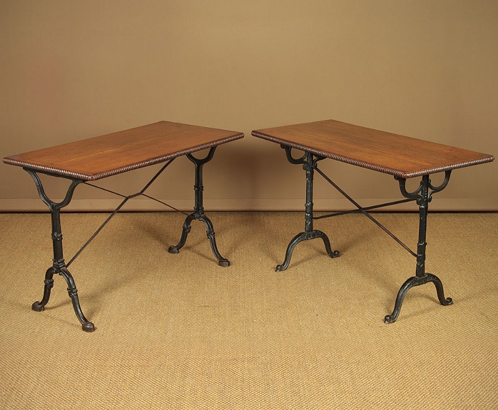 Pair of Oak & Iron Tavern Tables c.1890.