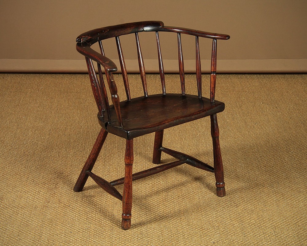 Small Welsh Stick Back Armchair c.1800.