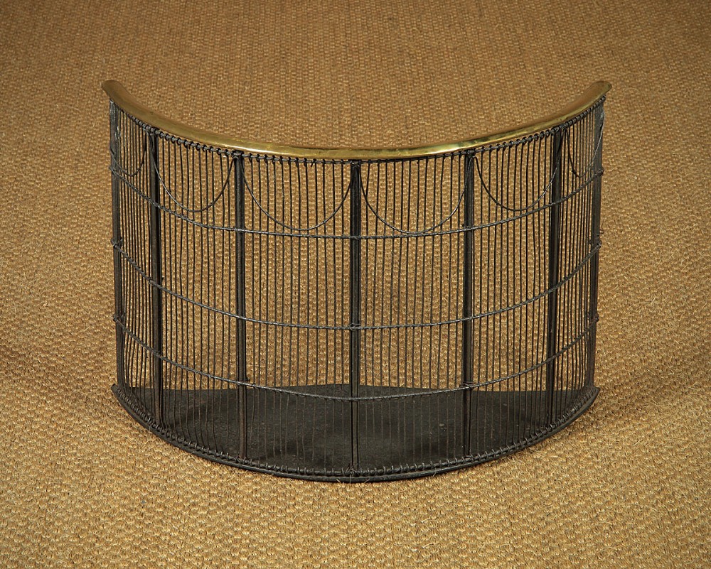Small Bow Front Fire Guard c.1820.