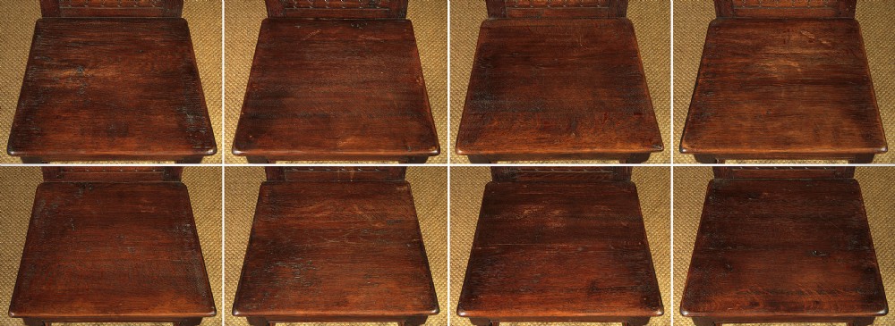 Set of Eight 17th.c. Style Oak Dining Chairs c.1930. View V