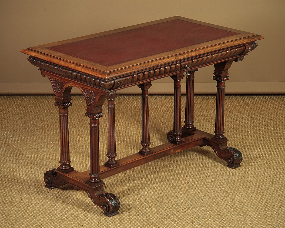 Late 19th.c. Walnut Library Table c.1880.