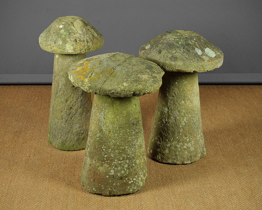 Three Antique Staddle Stones.