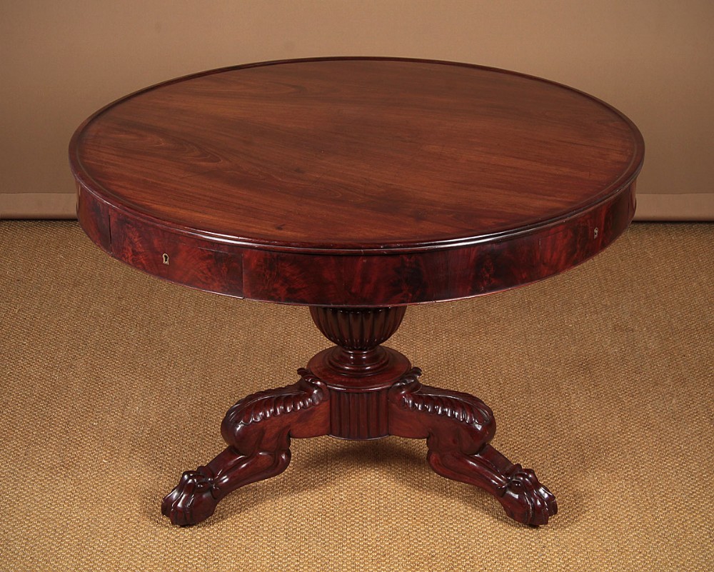 Mid 19th.c. Mahogany Drum Table c.1840.