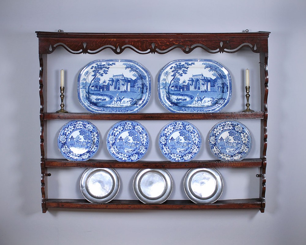 Georgian Oak Delft Rack c.1800.