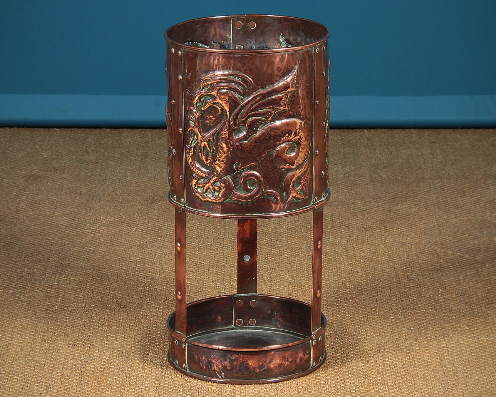 Arts & Crafts Copper Stick or Umbrella Stand for Liberty & Co c.1890.