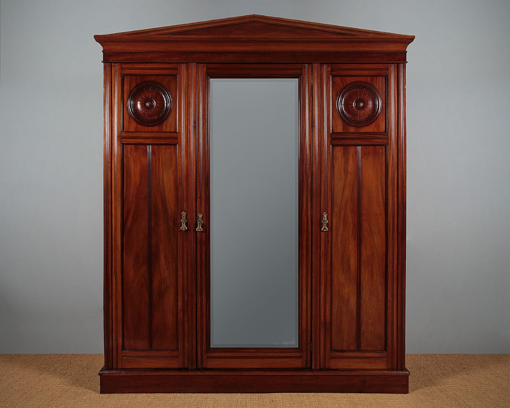Walnut Combination Wardrobe c.1890.