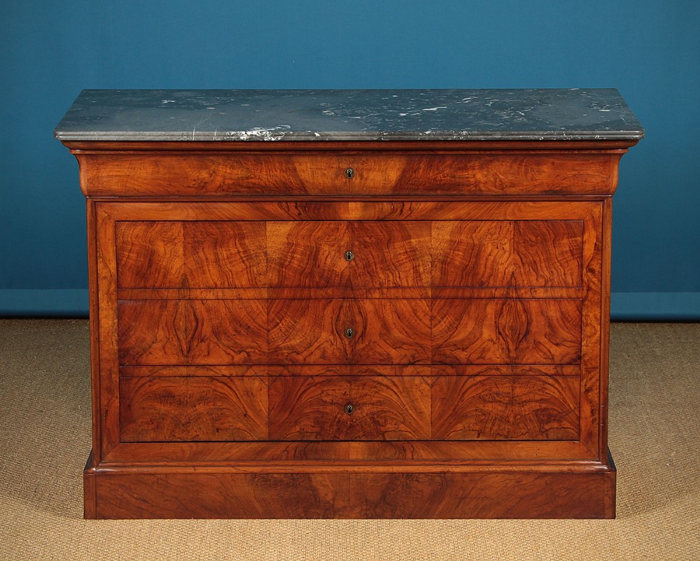 French Marble Top Chest Of Drawers c.1840.