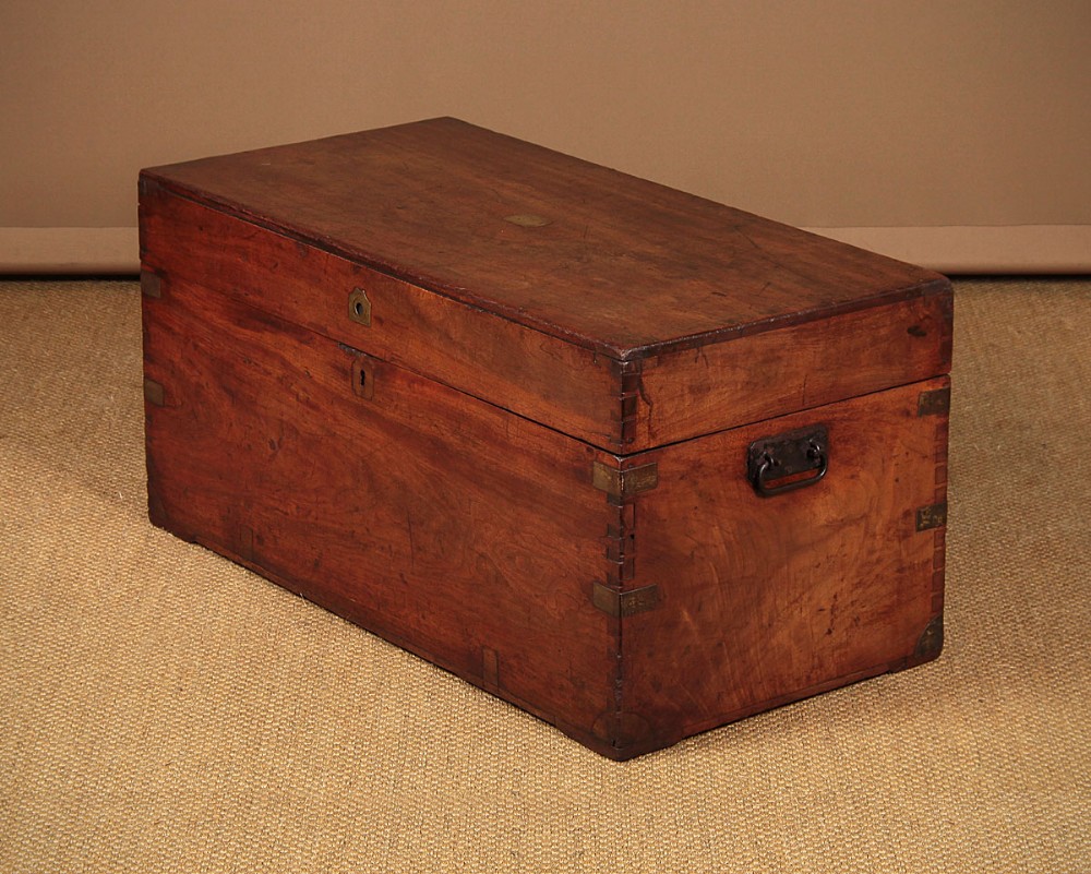 Late 19th.c. Camphorwood Campaign Chest c.1880.