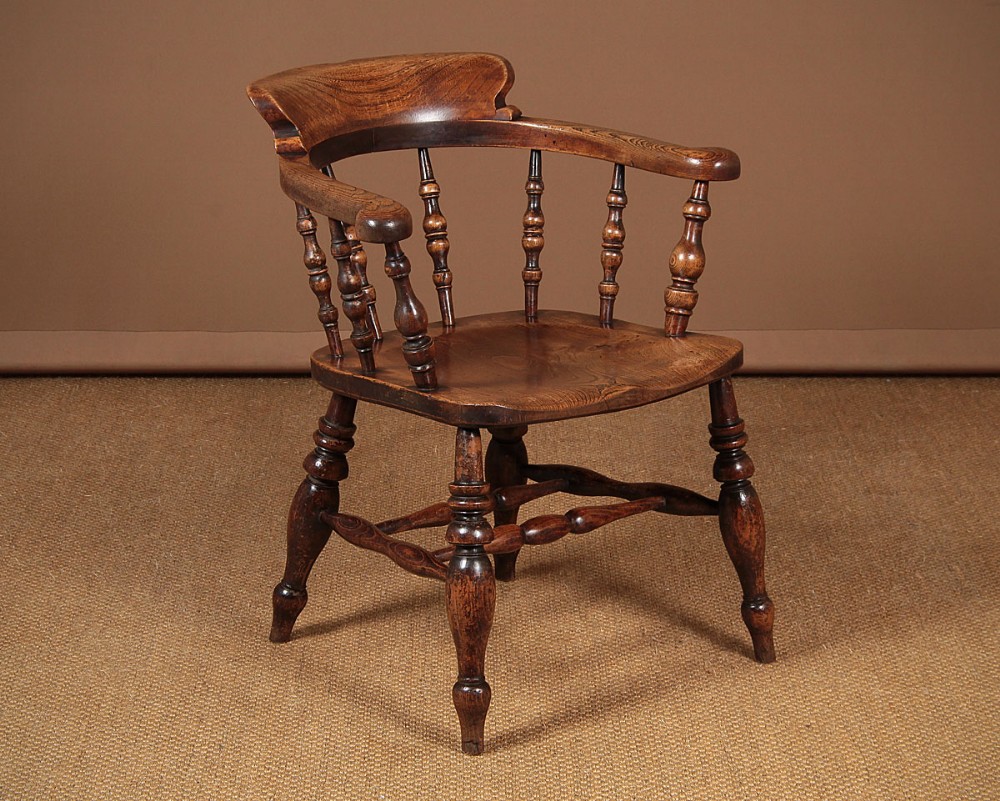 Elm Smoker’s Bow Armchair c.1880.