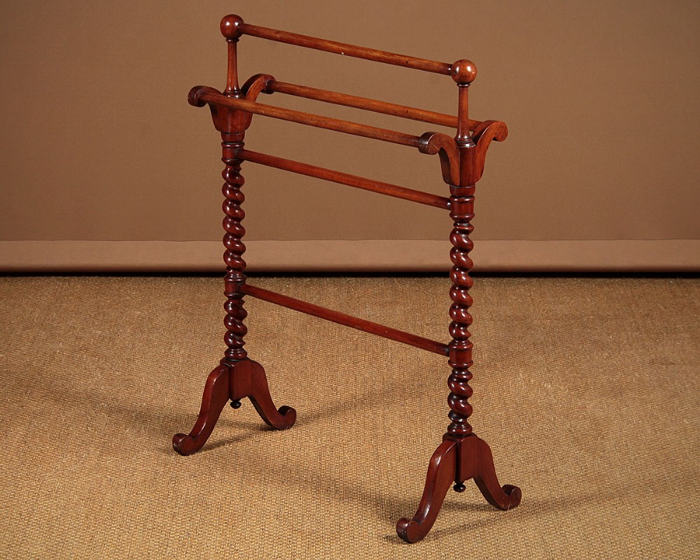 Mid 19th.c. Mahogany Towel Rail c.1860.