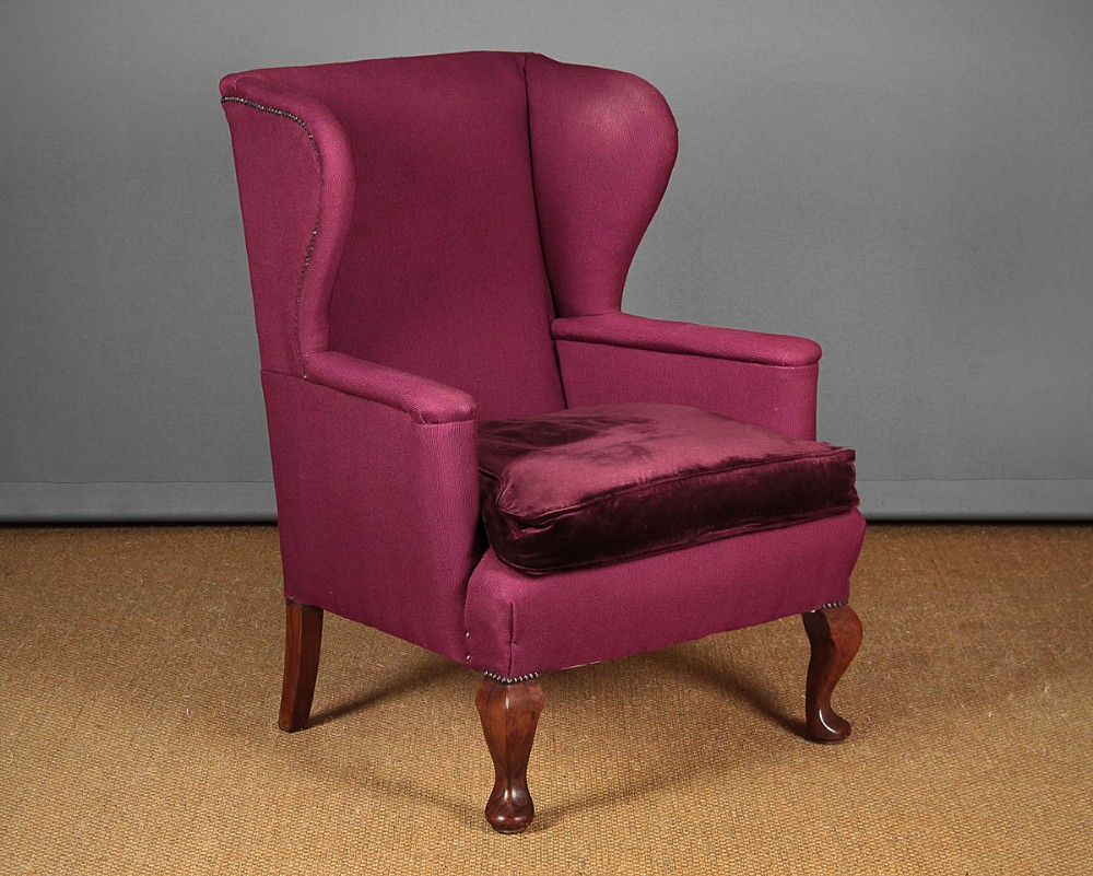 Large Wing Back Armchair c.1900. 