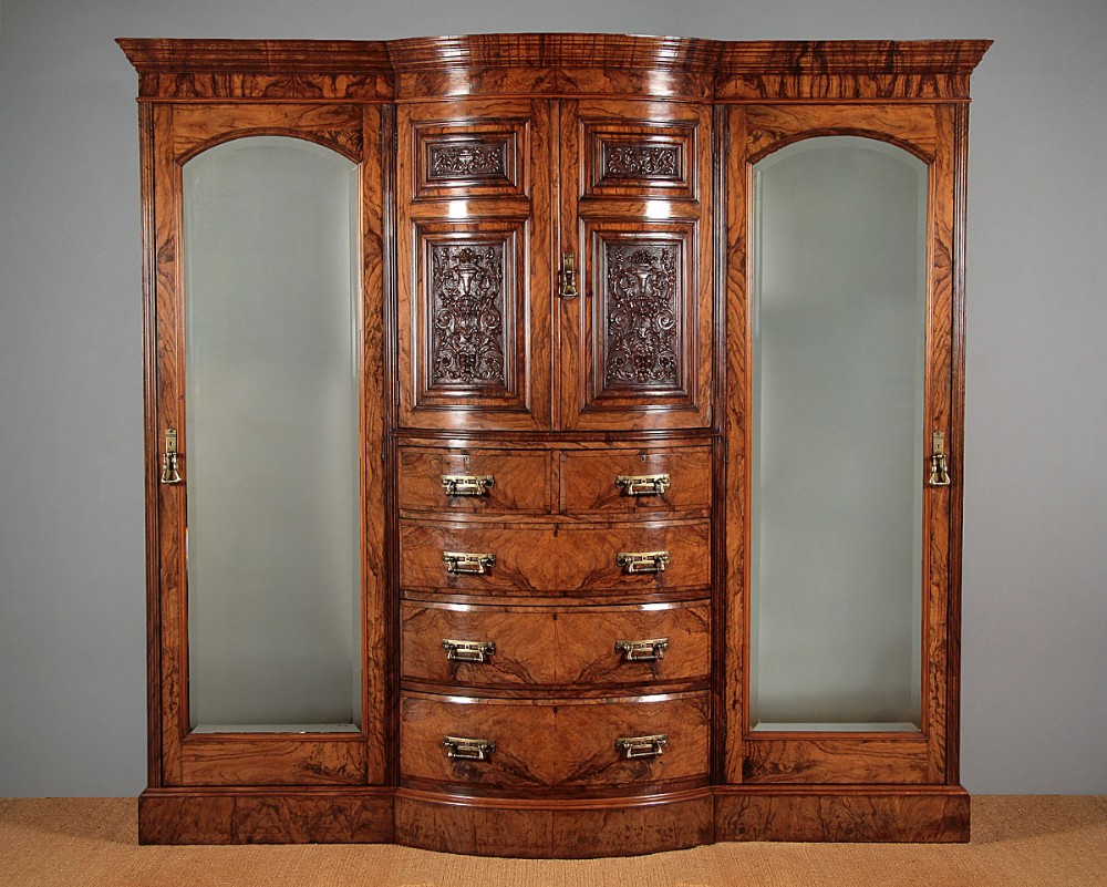 19th.c. Combination Wardrobe & Linen Press c.1880.