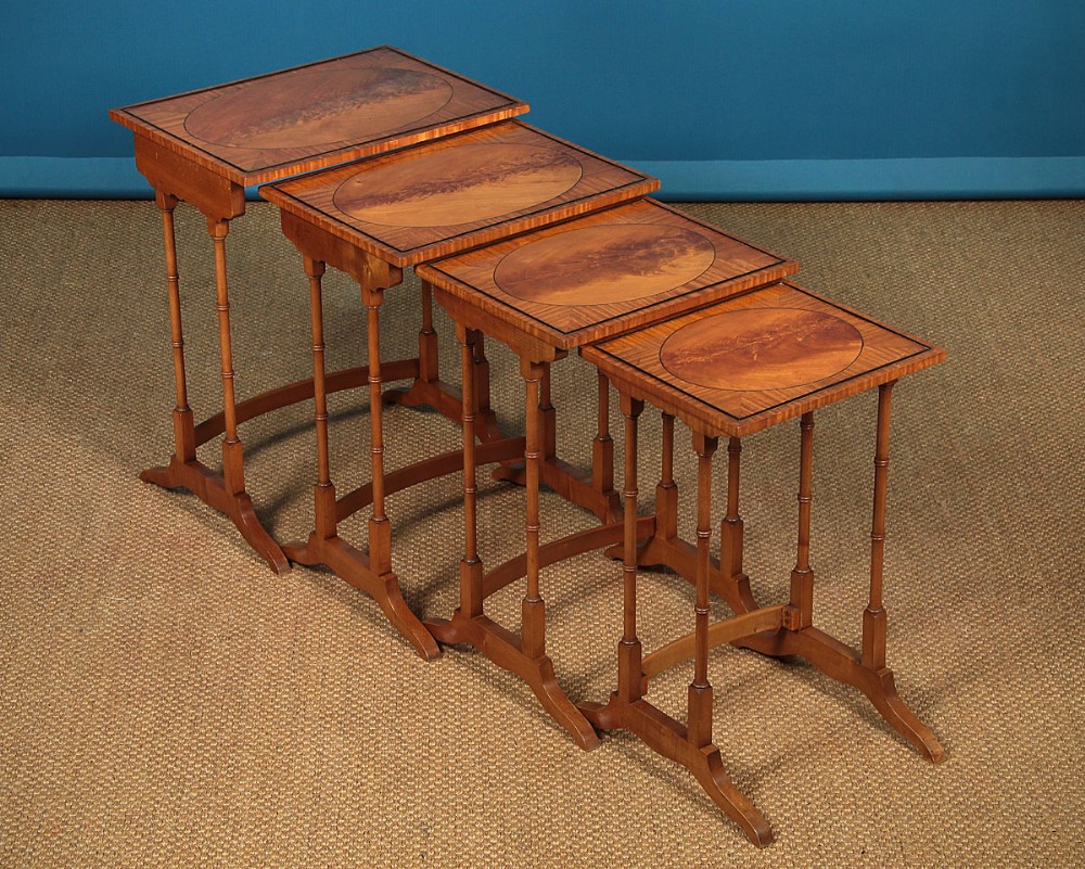 Satinwood Nest of 4 Tables c.1910.