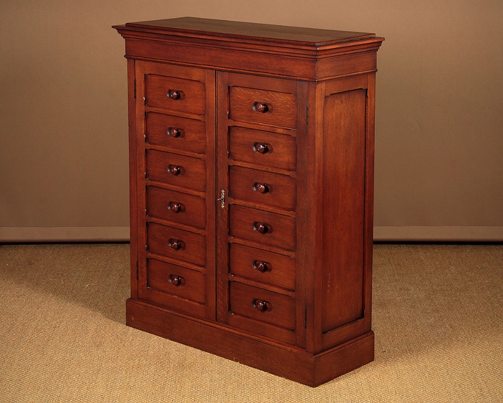 Two Door Oak Filing Cabinet c.1890.