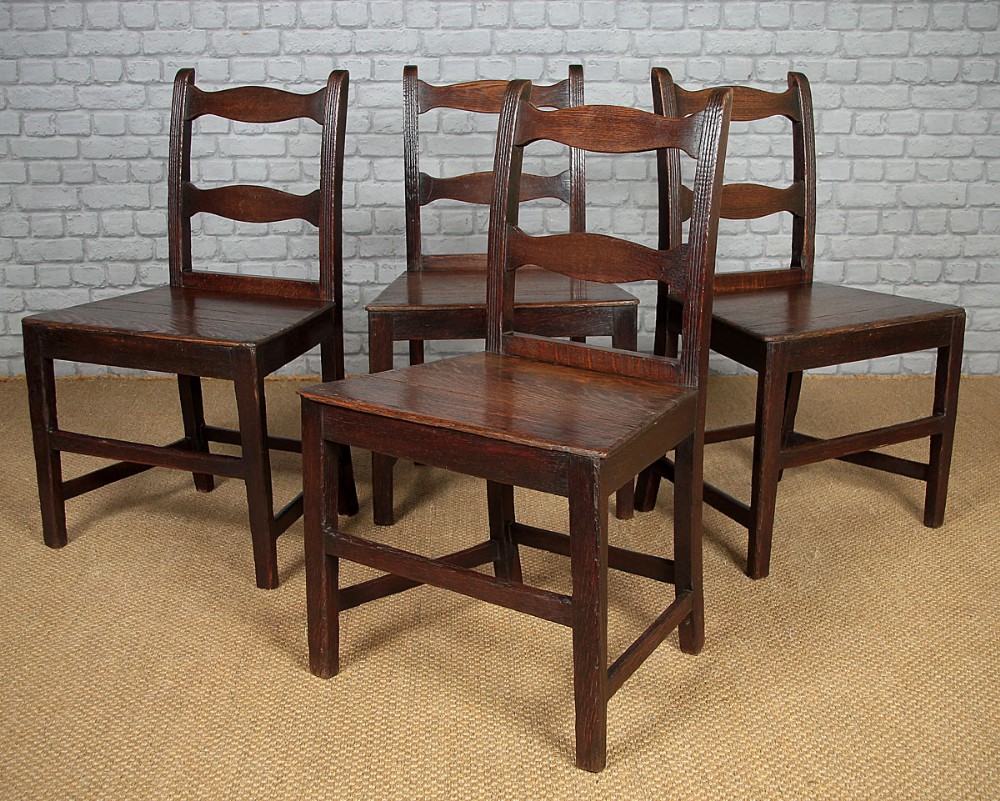 Four Welsh Cottage Dining Chairs c.1850.