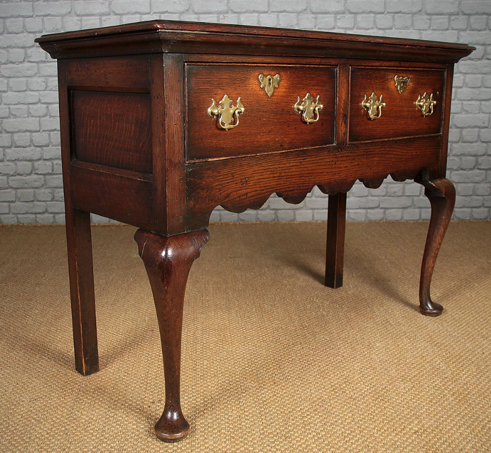 Small Georgian Style Two Drawer Oak Side Table c.1930.
