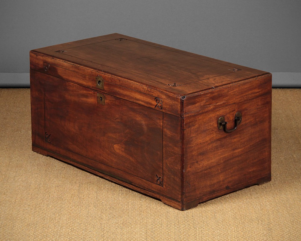 Late 19th.c. Camphorwood Campaign Chest c.1880.
