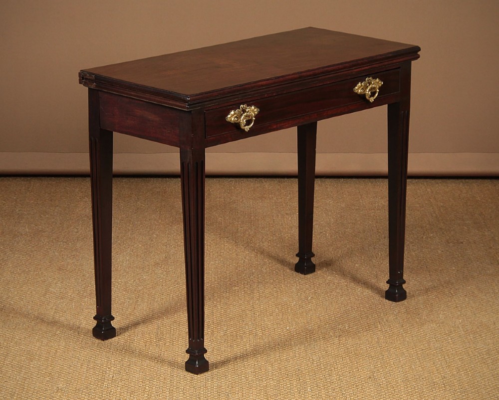 George II Mahogany Fold Over Tea Table c.1760.