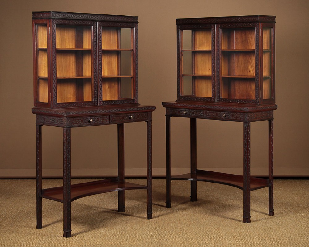 Pair of Small Mahogany Display Cabinets c.1910.