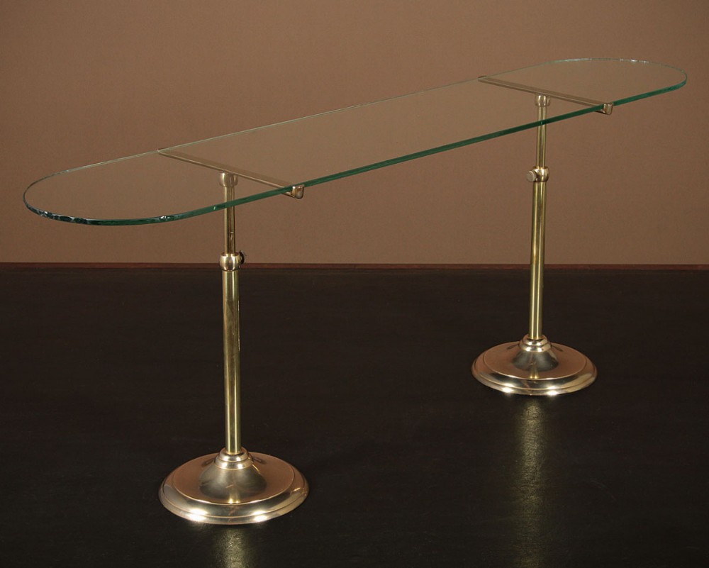 Adjustable Brass Display Shelf c.1930.