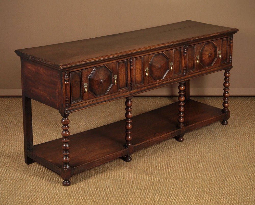 17th.c. Style Oak Dresser Base c.1900.