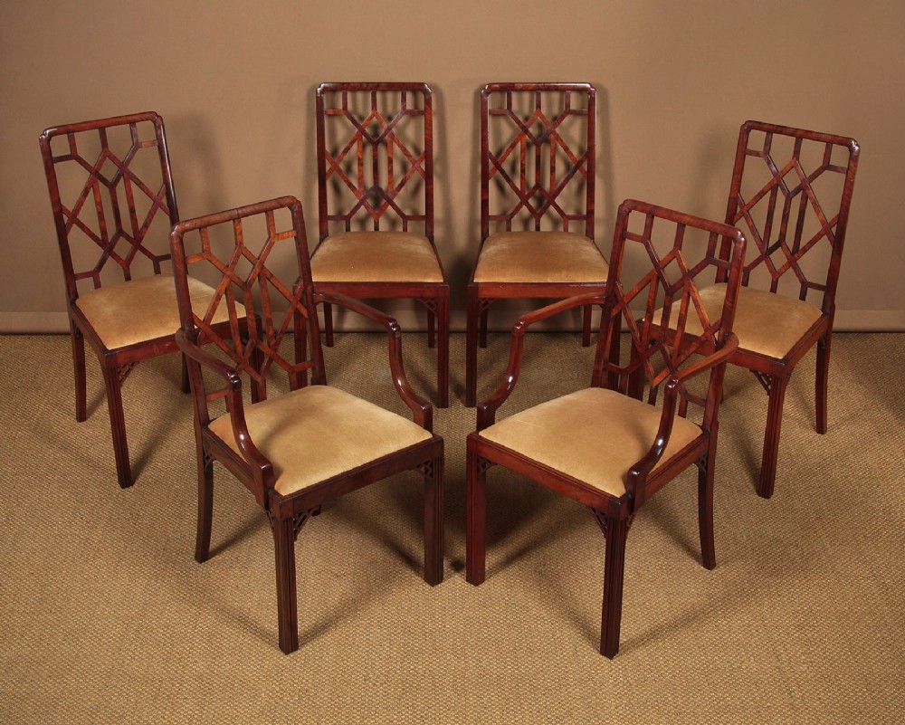 Set of Six Georgian Style Cockpen Dining Chairs c.1930.