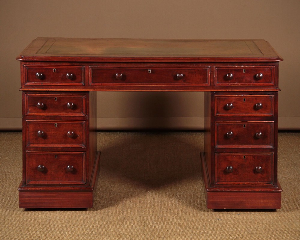 Mahogany Pedestal Desk c.1870.